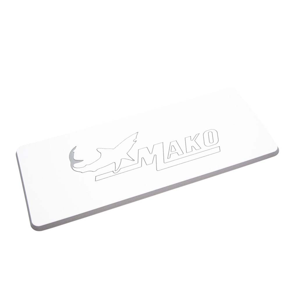 SeaDek Mako Logo Helm Pad - White/Storm Grey Embossed [39638 - 80375] - Houseboatparts.com