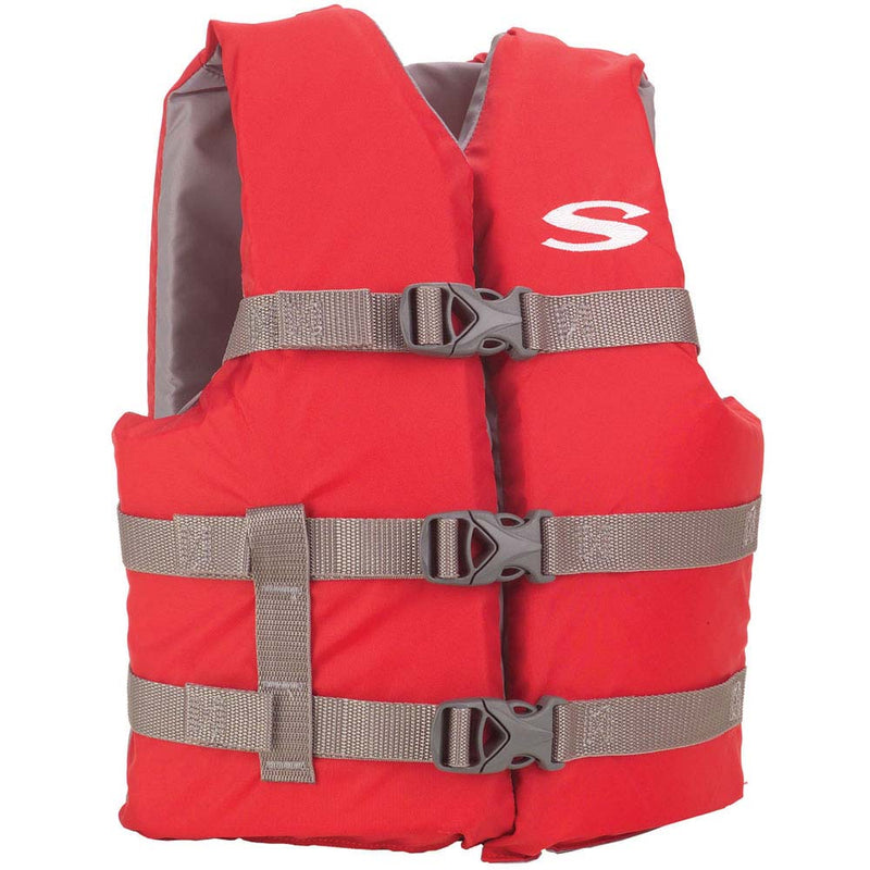 Stearns Youth Classic Vest Life Jacket - 50-90lbs - Red/Grey [2159436] - Houseboatparts.com