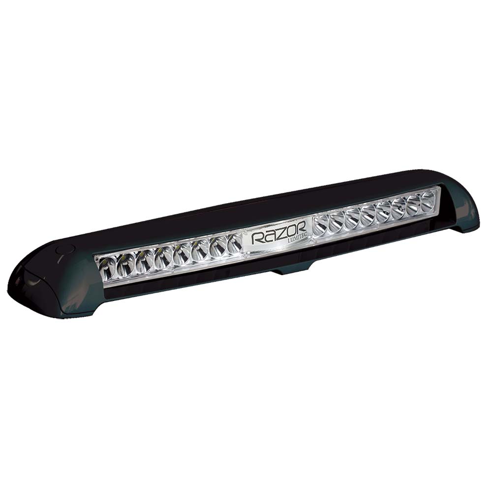 Lumitec Razor Light Bar - Flood - Black Housing - Flush Mount [101588] - Houseboatparts.com