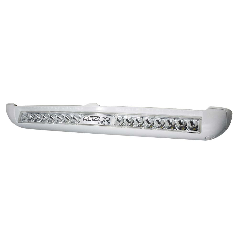 Lumitec Razor Light Bar - Spot - White Housing w/Inverted Logo Flush Mount [101603] - Houseboatparts.com