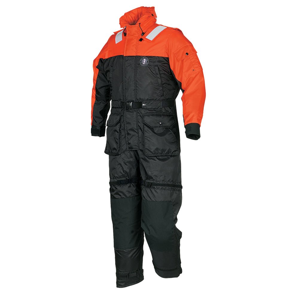 Mustang Deluxe Anti-Exposure Coverall Work Suit - Orange/Black - XS [MS2175-33-XS-206] - Houseboatparts.com