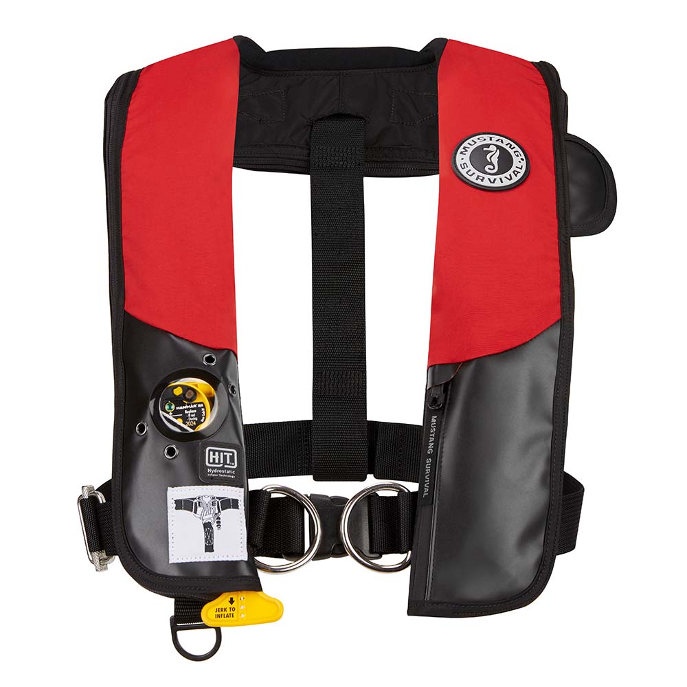 Mustang HIT Hydrostatic Inflatable PFD w/Sailing Harness - Red/Black - Automatic/Manual [MD318402-123-0-202] - Houseboatparts.com