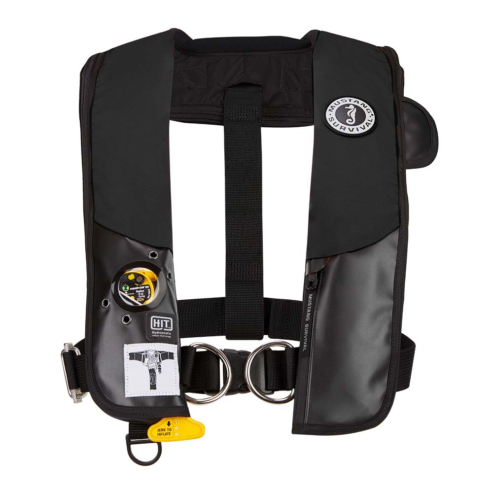 Mustang HIT Hydrostatic Inflatable PFD w/Sailing Harness - Black - Automatic/Manual [MD318402-13-0-202] - Houseboatparts.com