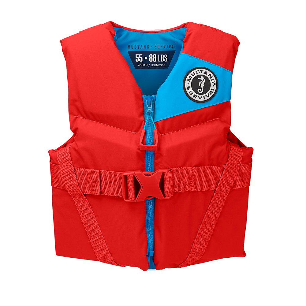 Mustang Youth REV Foam Vest - Red - Youth [MV3570-277-0-206] - Houseboatparts.com