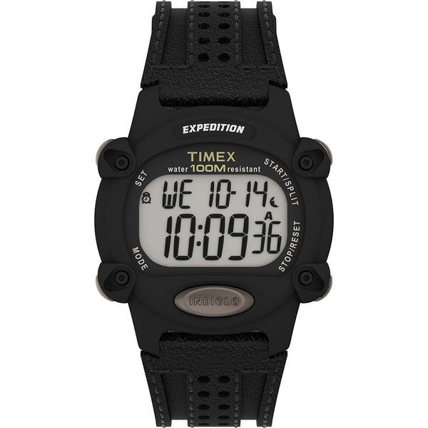 Timex Expedition Chrono 39mm Watch - Black Leather Strap [TW4B20400] - Houseboatparts.com