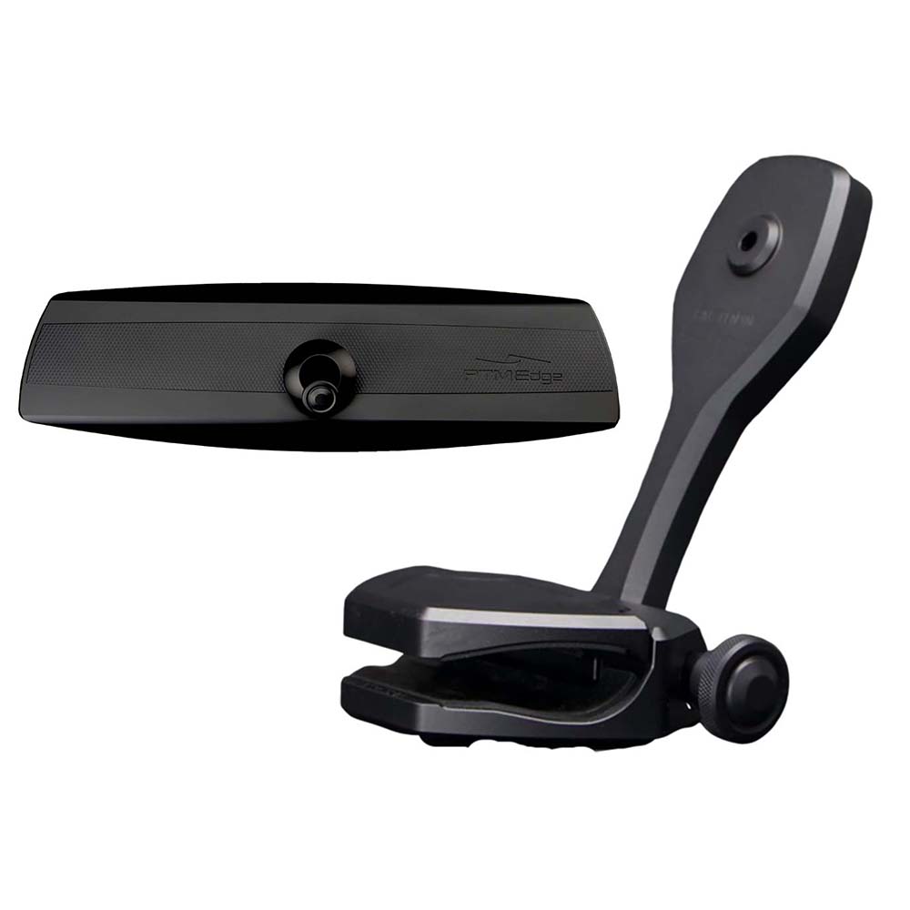 PTM Edge Mirror/Bracket Kit w/VR-140 Elite Mirror ZXR-361 (Black) [P12848-1361TEBBK] - Houseboatparts.com