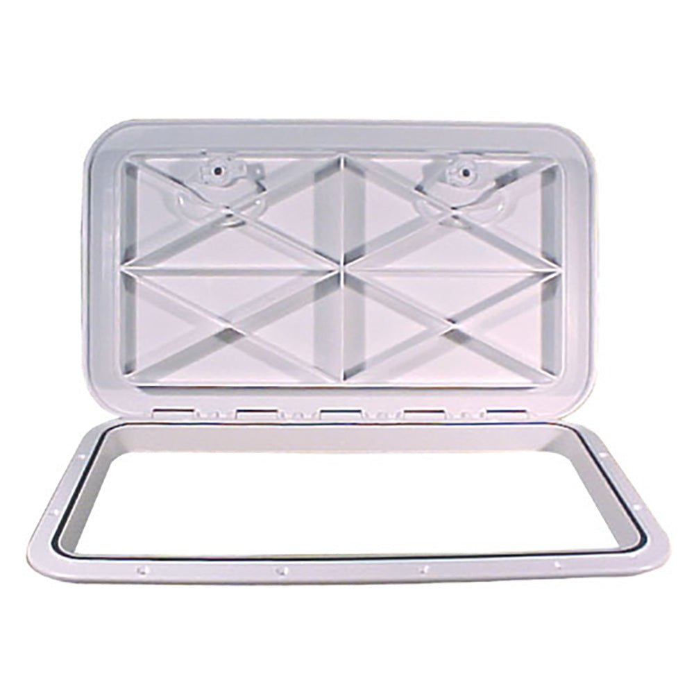 Beckson 14" x 24" Flush Hatch White - ASA Material - Acrylonitrile Styrene Acrylate [HT1424AW] - Houseboatparts.com