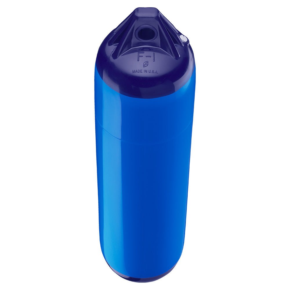 Polyform F-1 Twin Eye Fender 6" x 24" - Blue [F-1-BLUE] - Houseboatparts.com