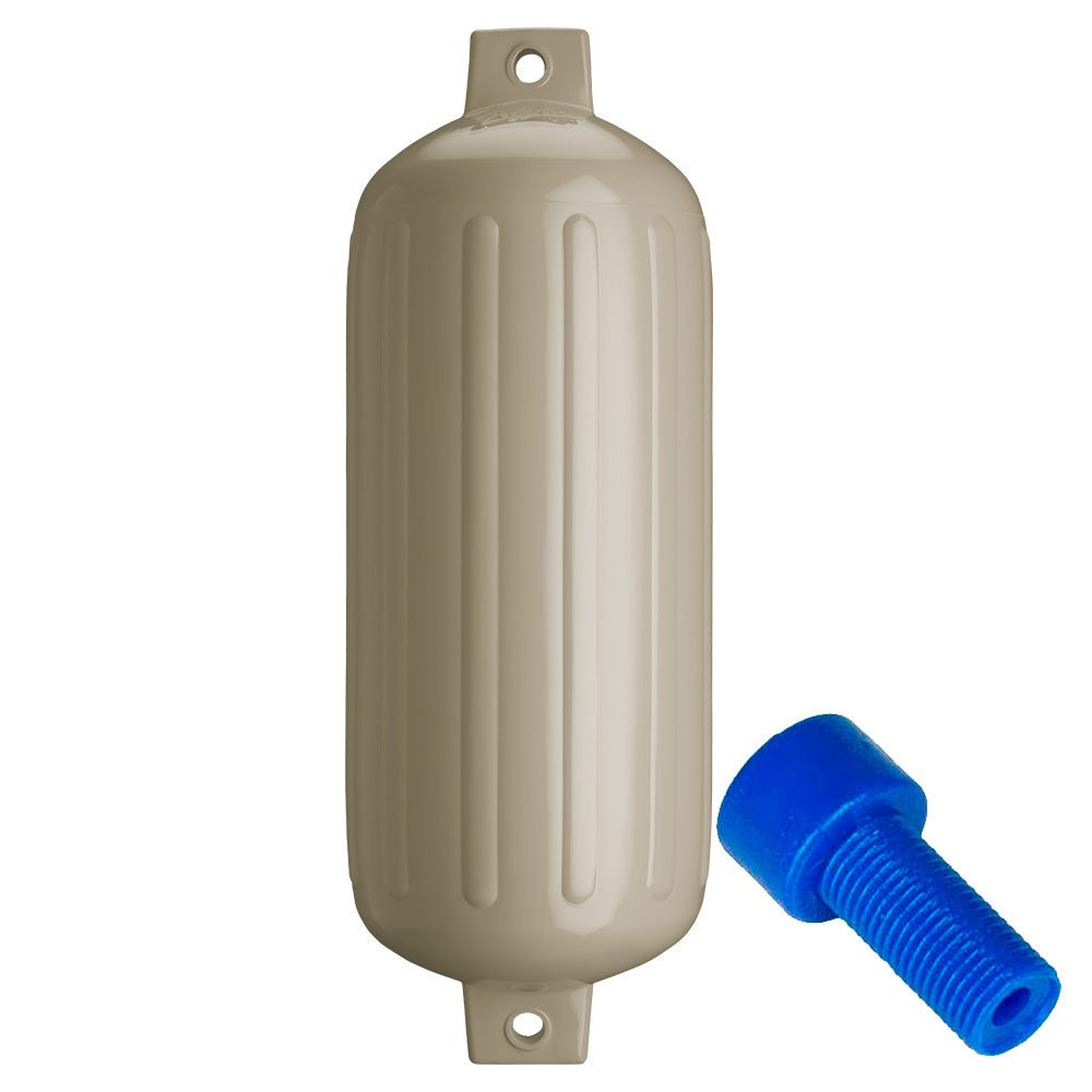 Polyform G-6 Twin Eye Fender 11" x 30" - Sand w/Adapter [G-6-SAND] - Houseboatparts.com