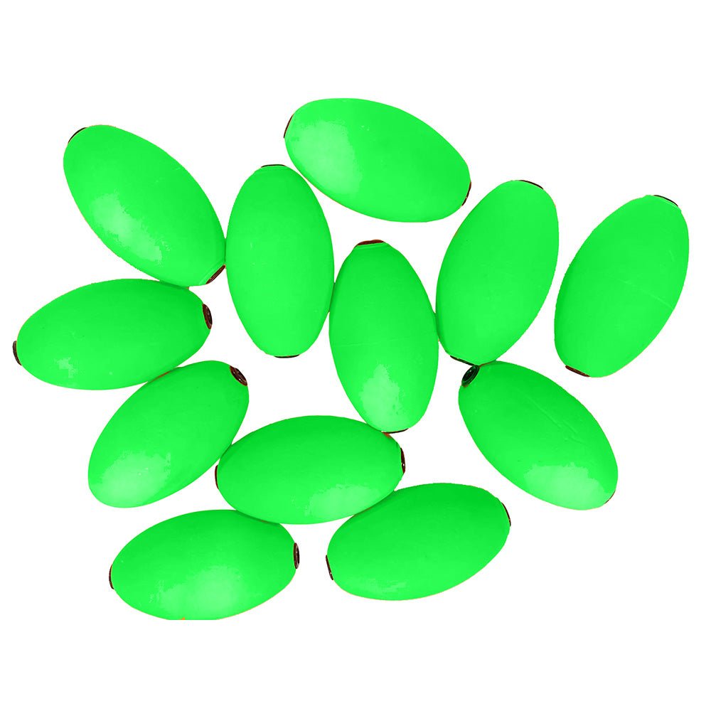 Tigress Oval Kite Floats - Green *12 - Pack [88961 - 2] - Houseboatparts.com