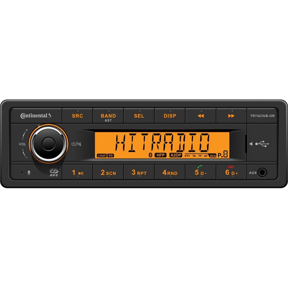 Continental Stereo w/AM/FM/BT/USB - 24V [TR7423UB-OR] - Houseboatparts.com