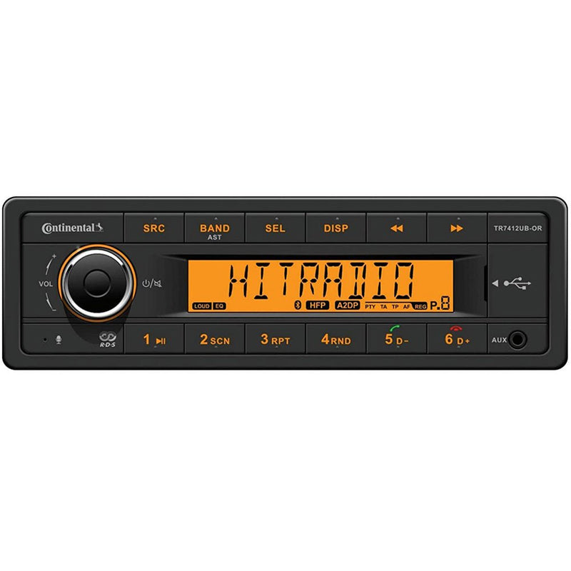 Continental Stereo w/AM/FM/BT/USB - Harness Included - 12V [TR7412UB-ORK] - Houseboatparts.com