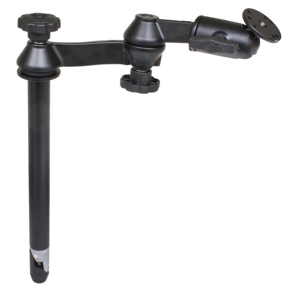 RAM Mount RAM 12" Upper Pole with Double Swing Arms Round Plate [RAM-VP-SW1-12] - Houseboatparts.com