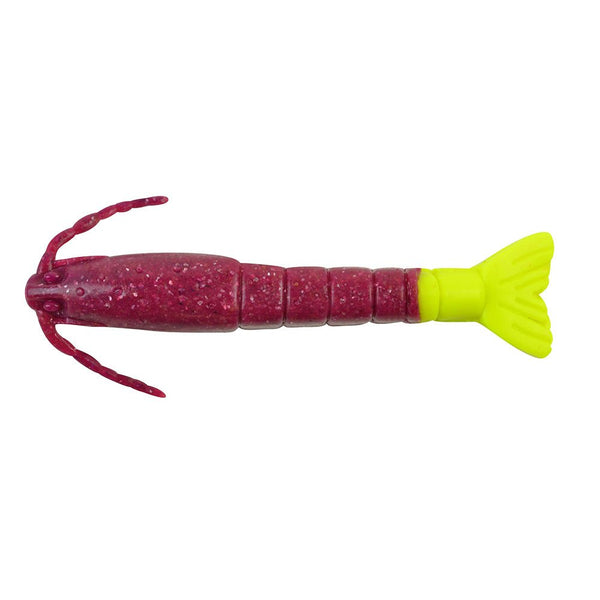 Berkley Gulp! Saltwater Shrimp - 3" - Cajun Purple/Chartreuse [1240003] - Houseboatparts.com