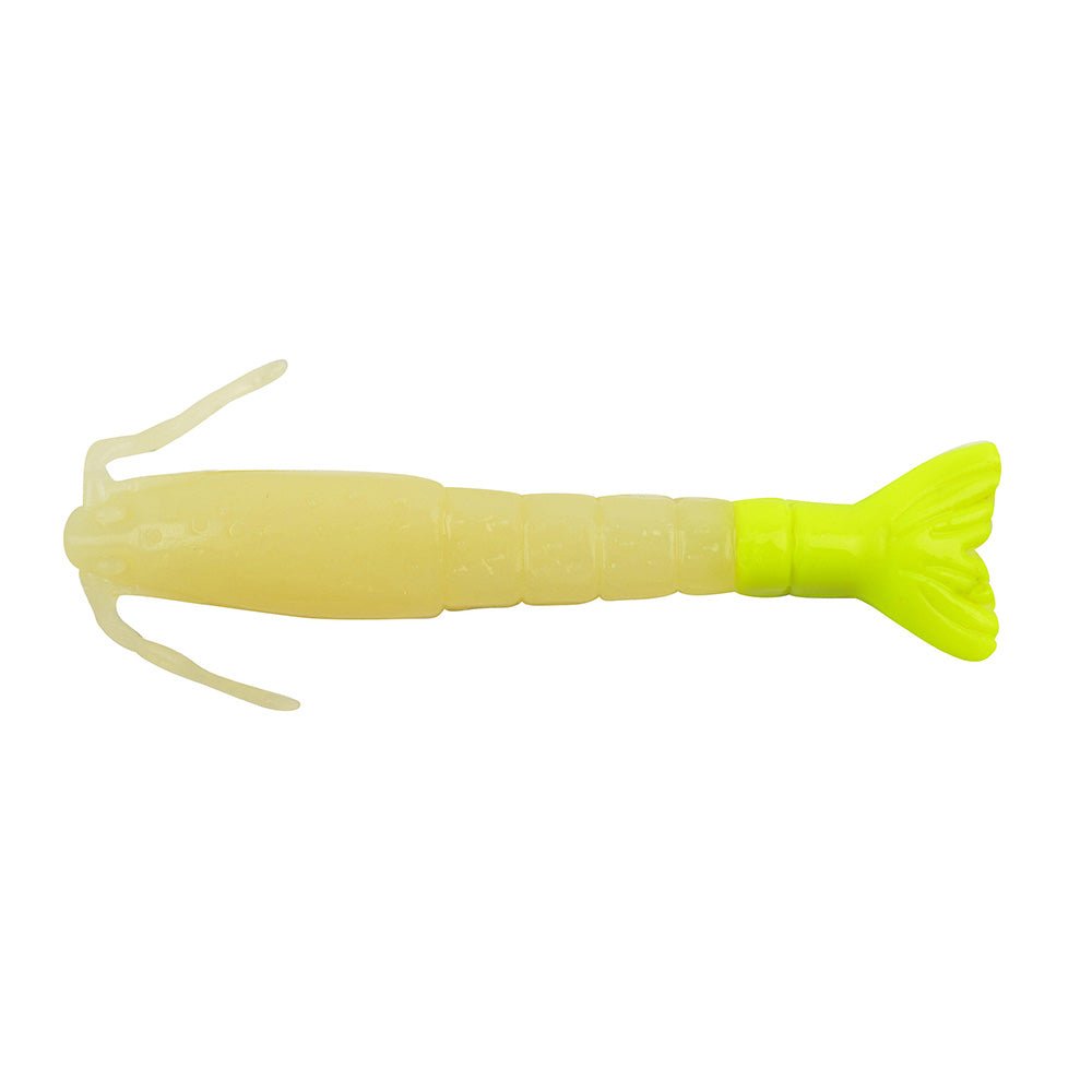 Berkley Gulp! Saltwater Shrimp - 3" - Glow/Chartreuse [1240004] - Houseboatparts.com