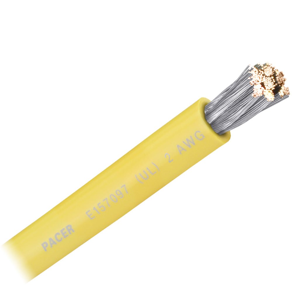 Pacer Yellow 2 AWG Battery Cable - Sold By The Foot [WUL2YL-FT] - Houseboatparts.com