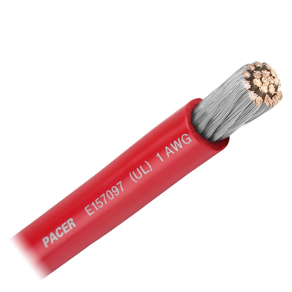 Pacer Red 1 AWG Battery Cable - Sold By The Foot [WUL1RD-FT] - Houseboatparts.com