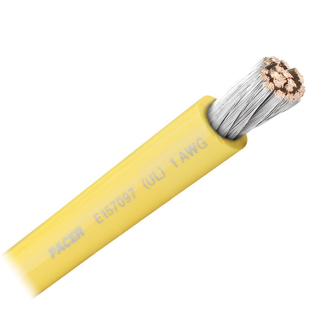 Pacer Yellow 1 AWG Battery Cable - Sold By The Foot [WUL1YL-FT] - Houseboatparts.com