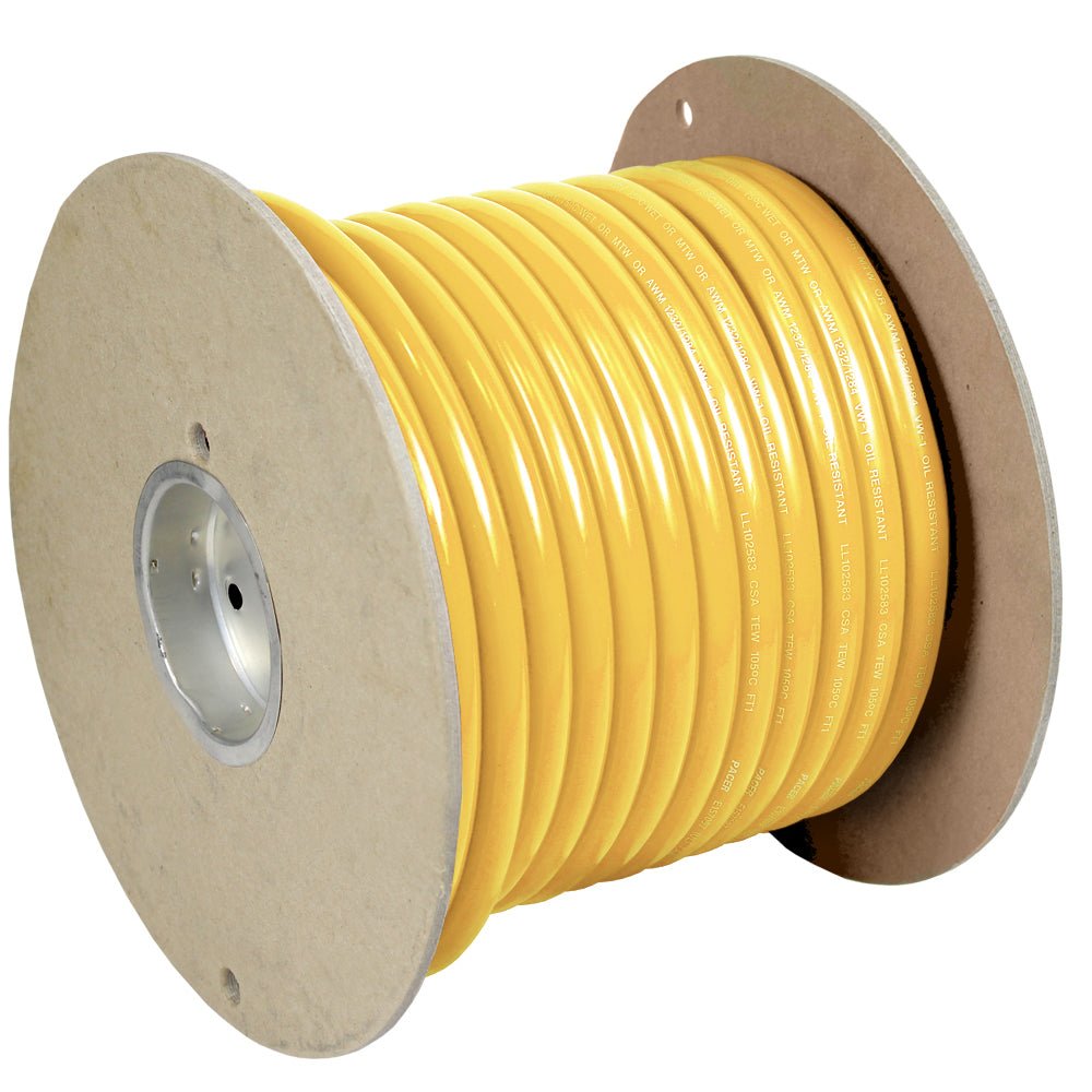 Pacer Yellow 2/0 AWG Battery Cable - 100 [WUL2/0YL-100] - Houseboatparts.com