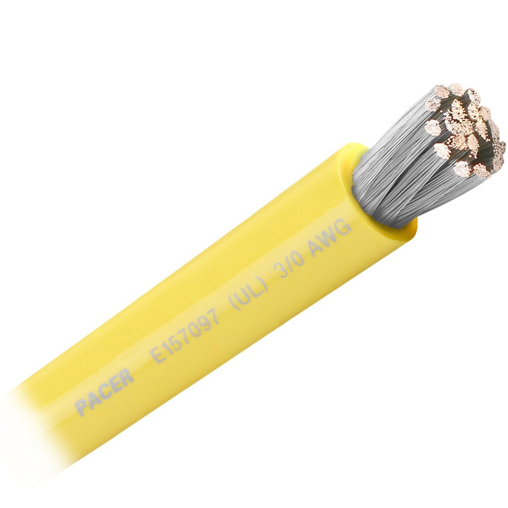 Pacer Yellow 3/0 AWG Battery Cable - Sold By The Foot [WUL3/0YL-FT] - Houseboatparts.com