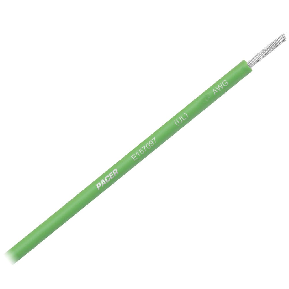 Pacer Light Green 16 AWG Primary Wire - 25 [WUL16LG-25] - Houseboatparts.com