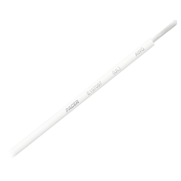 Pacer White 12 AWG Primary Wire - 25 [WUL12WH-25] - Houseboatparts.com