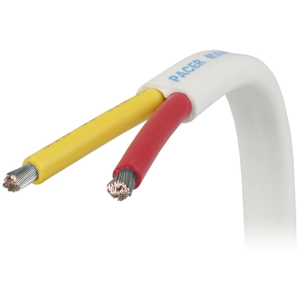 Pacer 18/2 AWG Safety Duplex Cable - Red/Yellow - 100 [W18/2RYW-100] - Houseboatparts.com