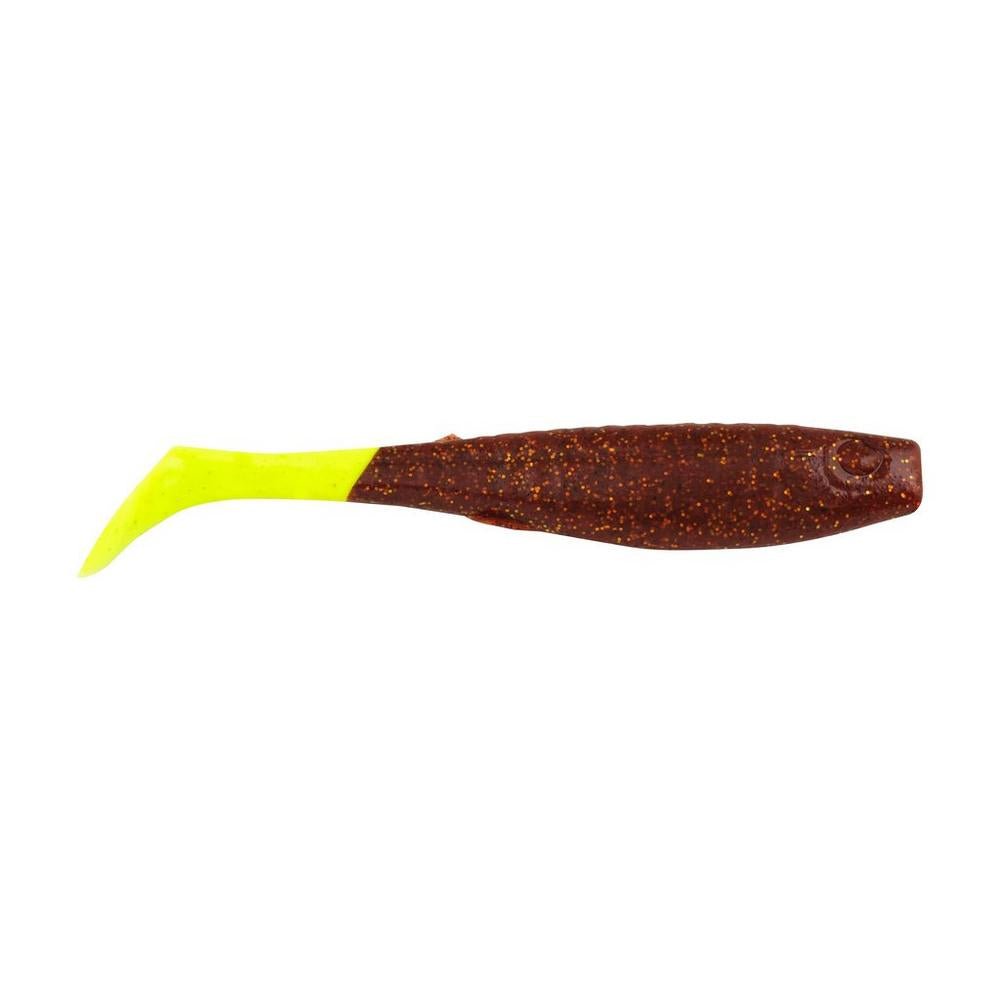 Berkley Gulp! Saltwater Paddleshad - 4" - Root Beer Gold/Chartreuse [1520451] - Houseboatparts.com