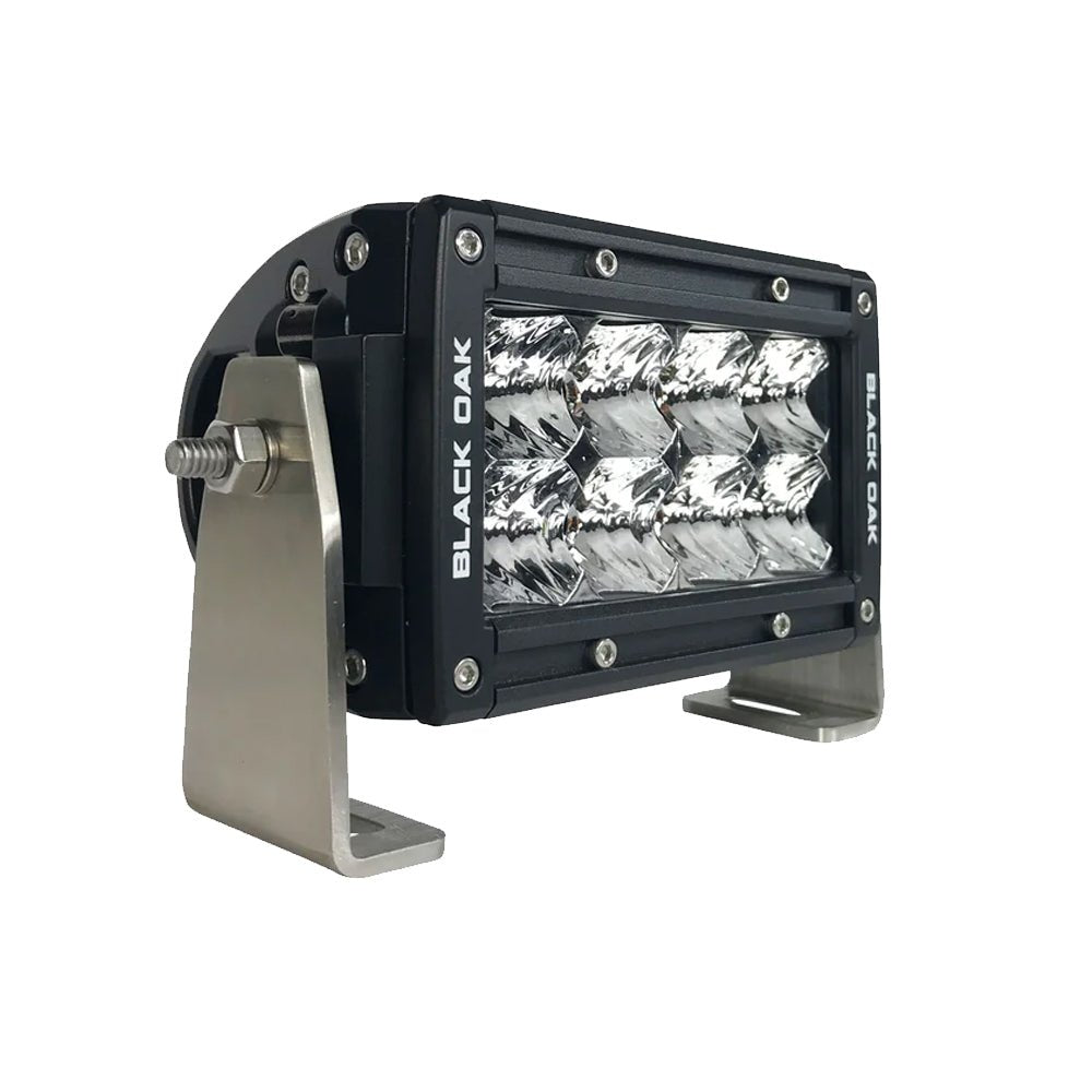 Black Oak Pro Series Double Row Flood 4" Light Bar - Black [4F-D5OS] - Houseboatparts.com