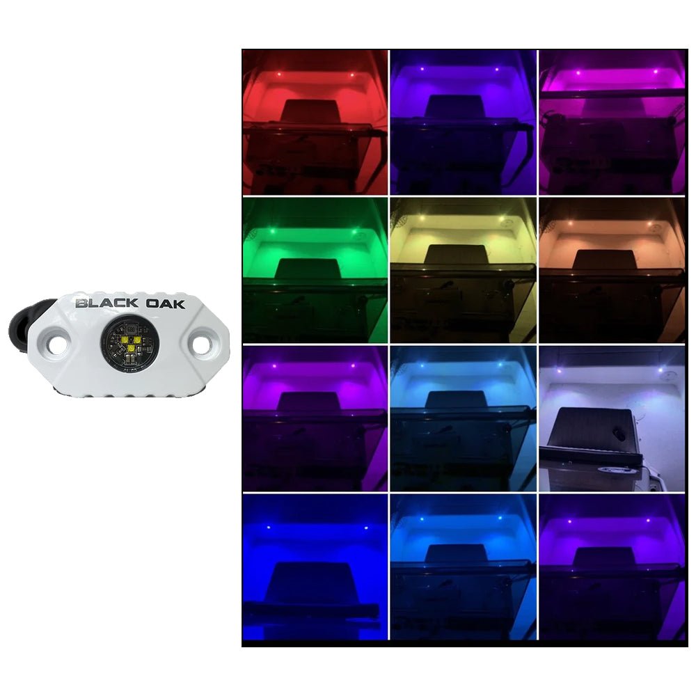 Black Oak Rock Accent Light - RGB - White Housing [MAL-RGB] - Houseboatparts.com