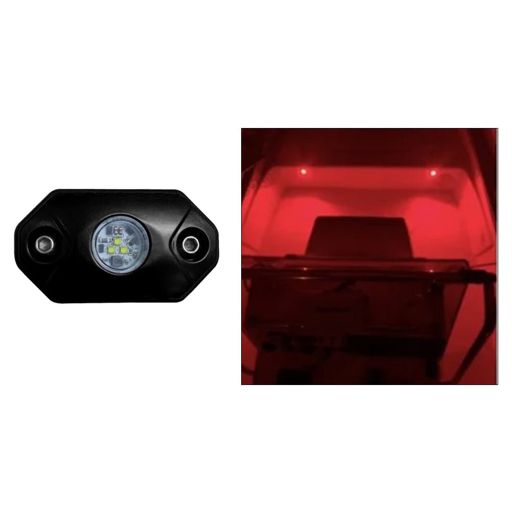 Black Oak Rock Accent Light - Red - Black Housing [RL-R] - Houseboatparts.com