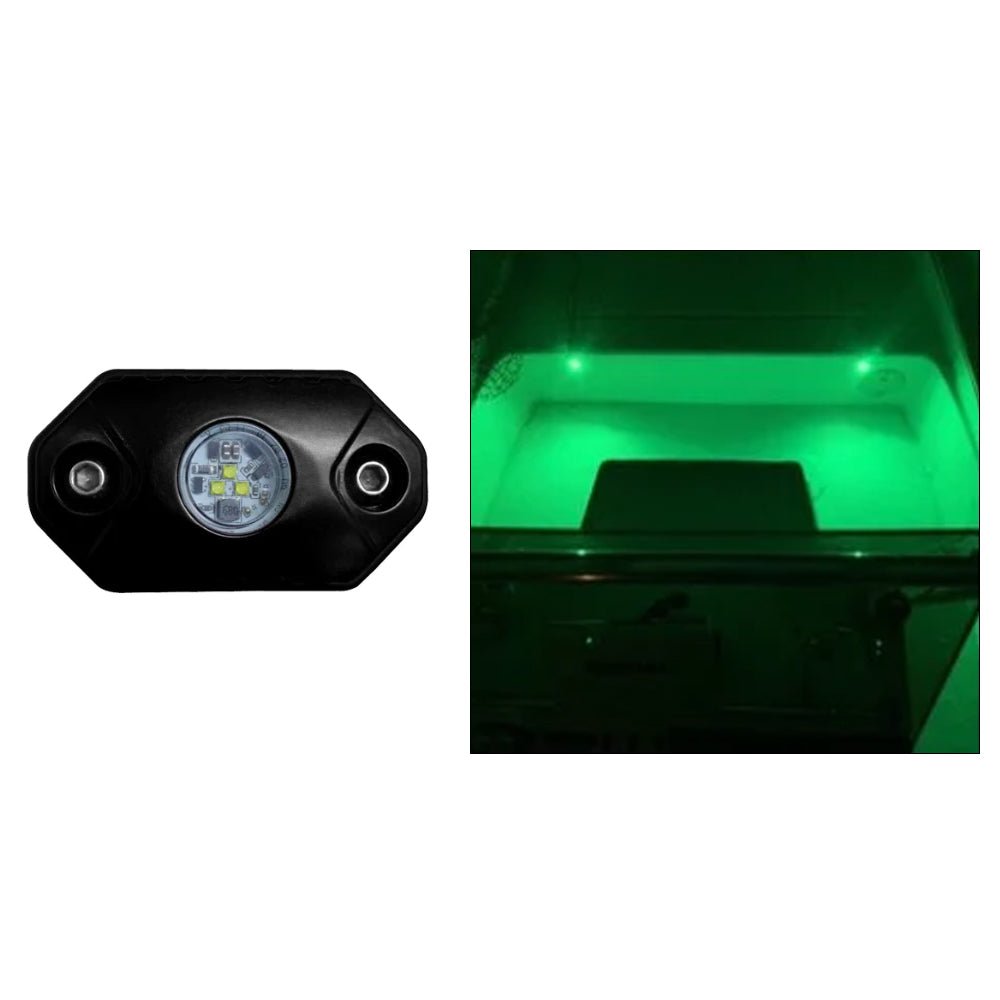 Black Oak Rock Accent Light - Green - Black Housing [RL-G] - Houseboatparts.com