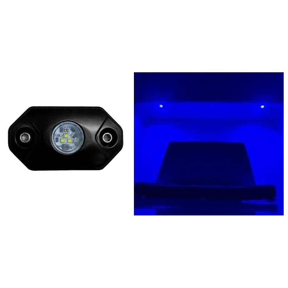 Black Oak Rock Accent Light - Blue - Black Housing [RL-B] - Houseboatparts.com