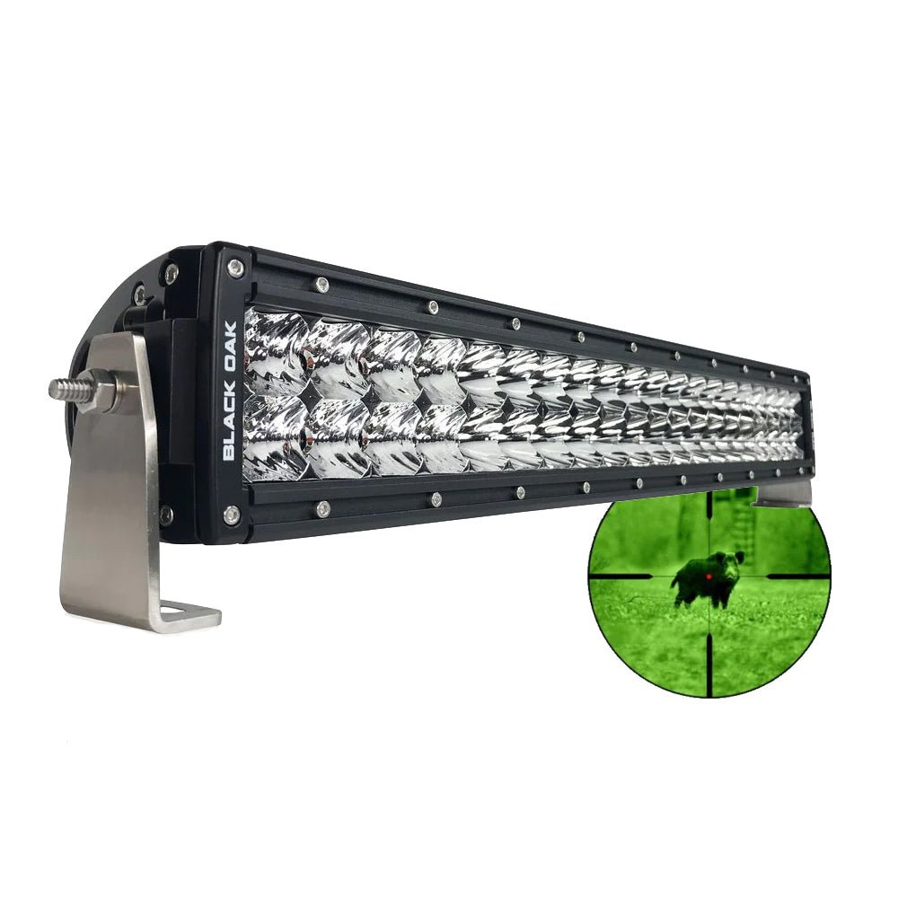 Black Oak Pro Series Double Row Combo Infrared 20" 850nm Light Bar - Black [20IR-850] - Houseboatparts.com