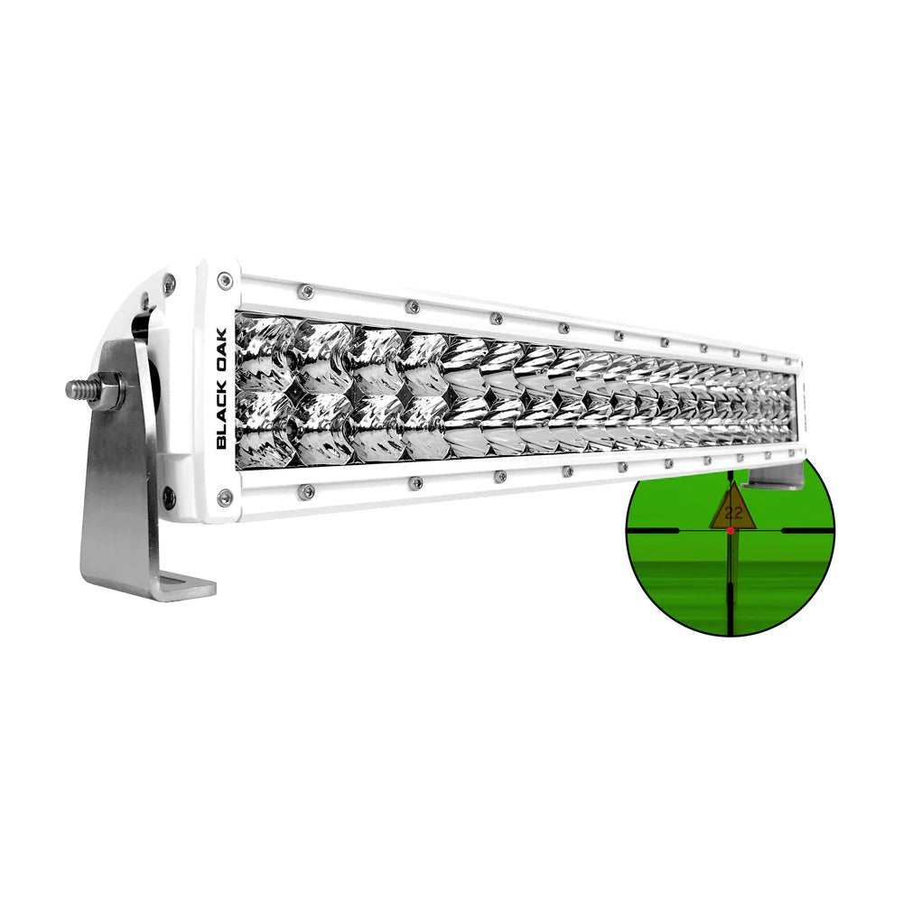 Black Oak Pro Series Double Row Combo Infrared 20" 850nm Light Bar - White [20MIR-850] - Houseboatparts.com