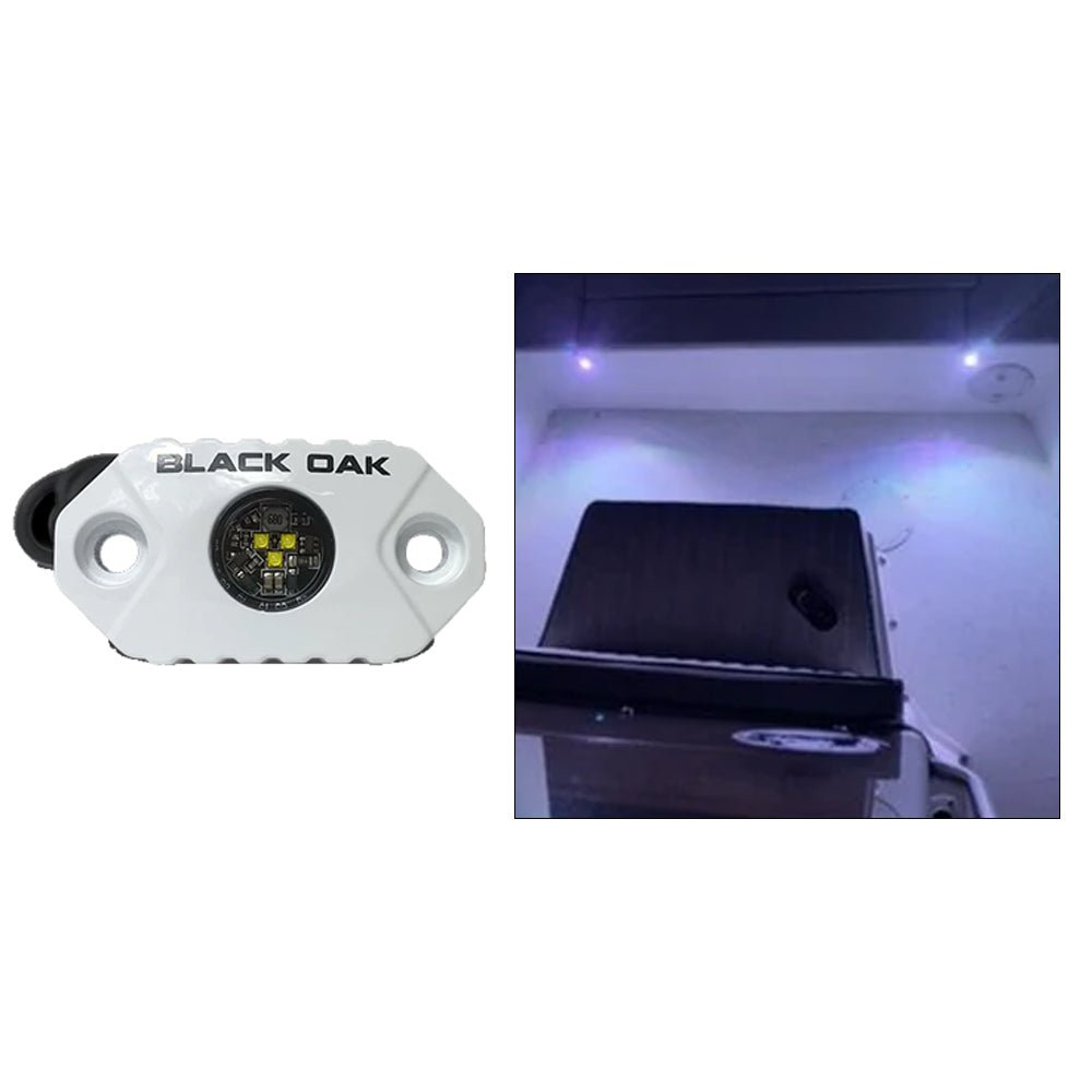 Black Oak Rock Accent Light - White - White Housing [MAL-W] - Houseboatparts.com