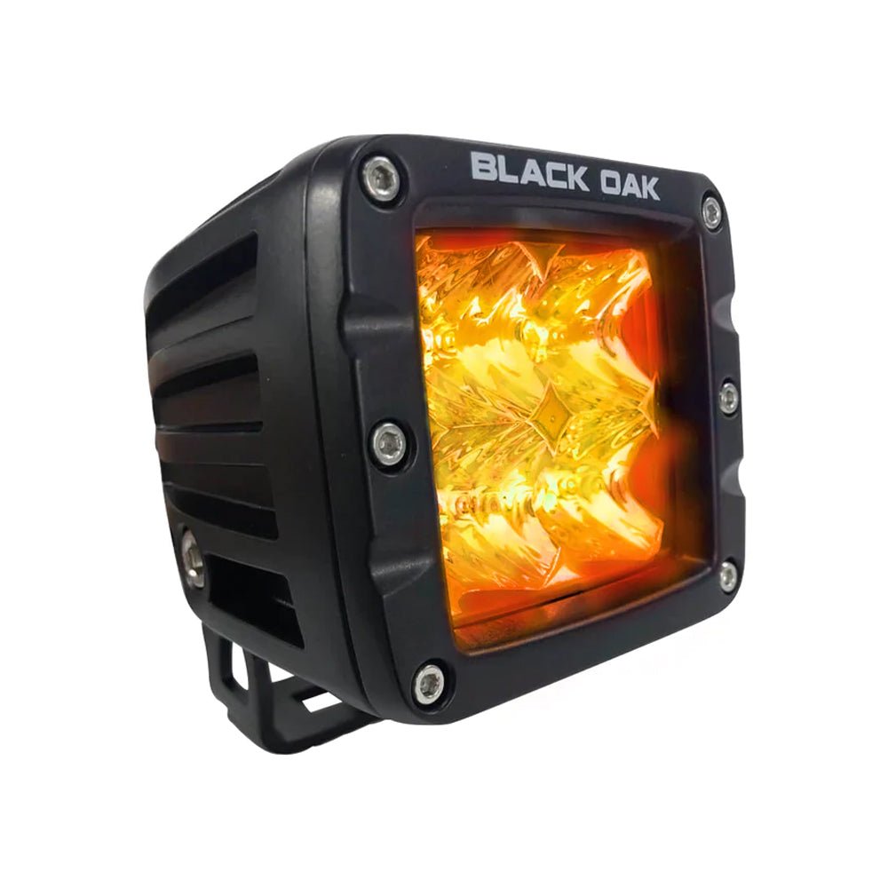 Black Oak Pro Series 2" Amber Flood Pod - Black [2A-POD30S] - Houseboatparts.com