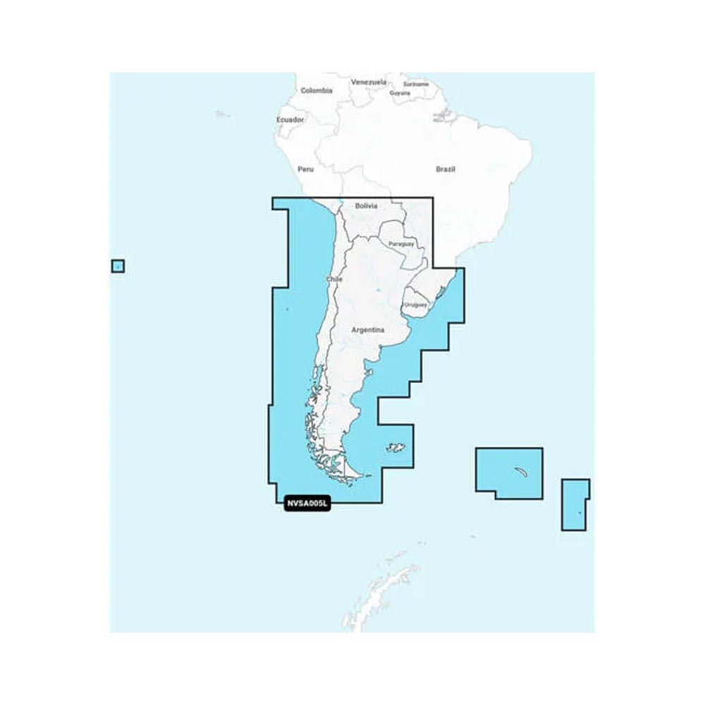 Garmin Navionics Vision+ NVSA005L - Chile, Argentina Easter Island - Marine Charts [010-C1286-00] - Houseboatparts.com