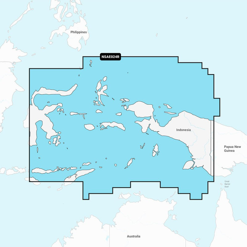 Garmin Navionics+ NSAE024R - Central West Papua East Sulawesi - Marine Chart [010-C1222-20] - Houseboatparts.com