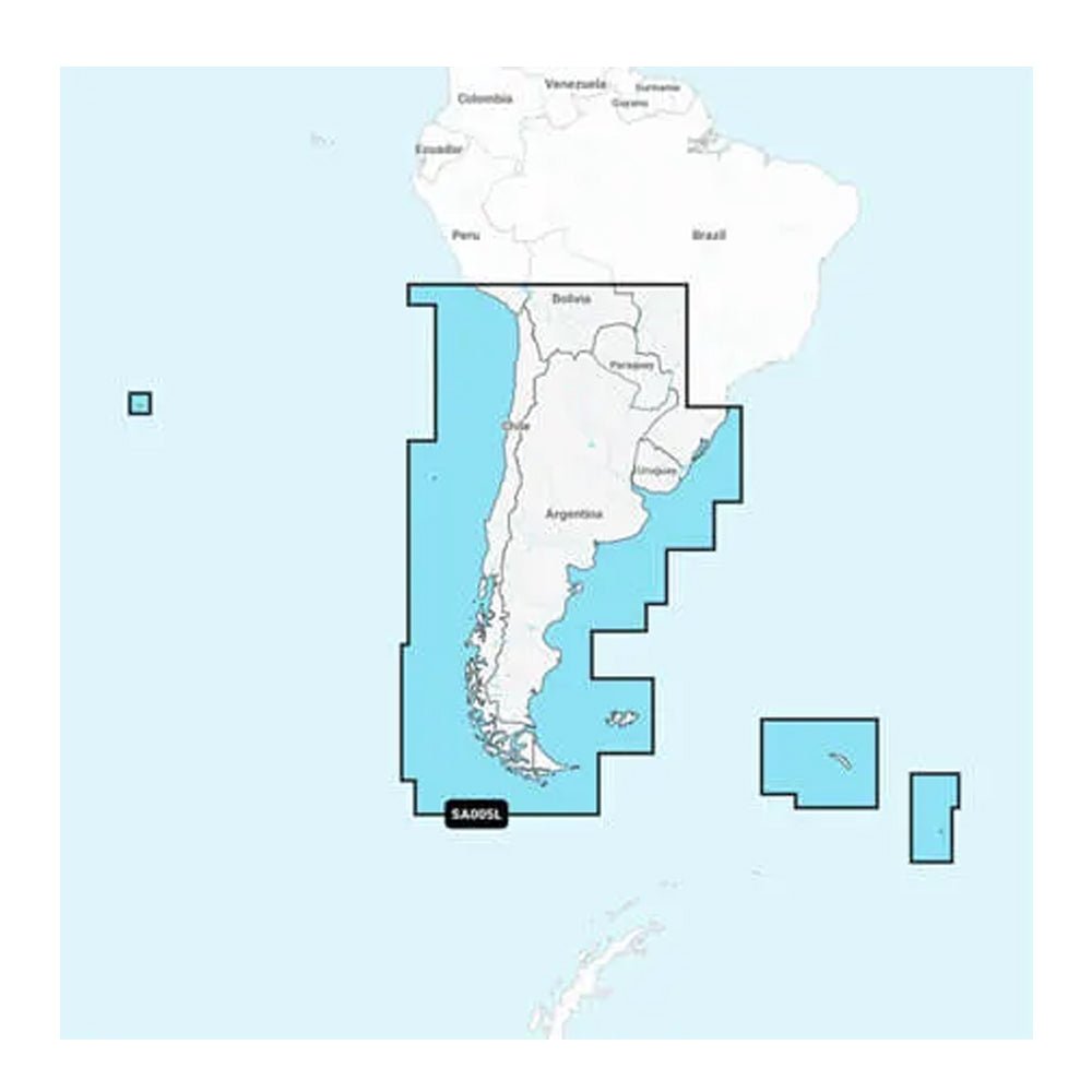 Garmin Navionics+ NSSA005L - Chile, Argentina Easter Island - Marine Chart [010-C1286-20] - Houseboatparts.com