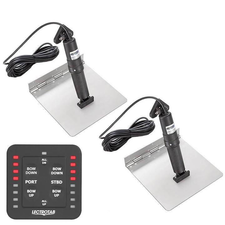 Lectrotab XKA Stainless Steel Trim Tab Kit w/One-Touch Control - 9 x 18 [XKASL9X18] - Houseboatparts.com