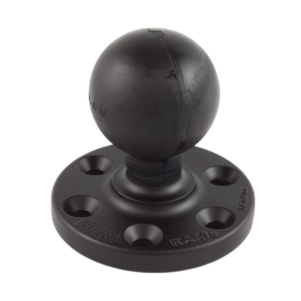 RAM Mount RAM Large Round Plate w/6-Hole Pattern Ball [RAM-D-202U-SYM1] - Houseboatparts.com