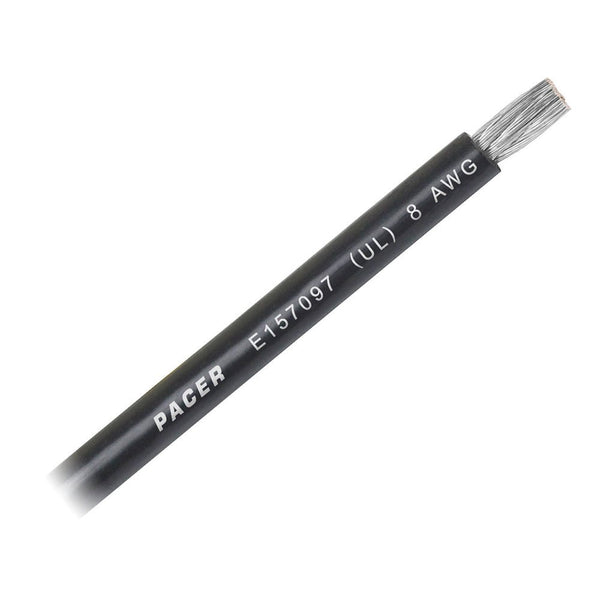 Pacer Black 8 AWG Battery Cable - Sold By The Foot [WUL8BK-FT] - Houseboatparts.com