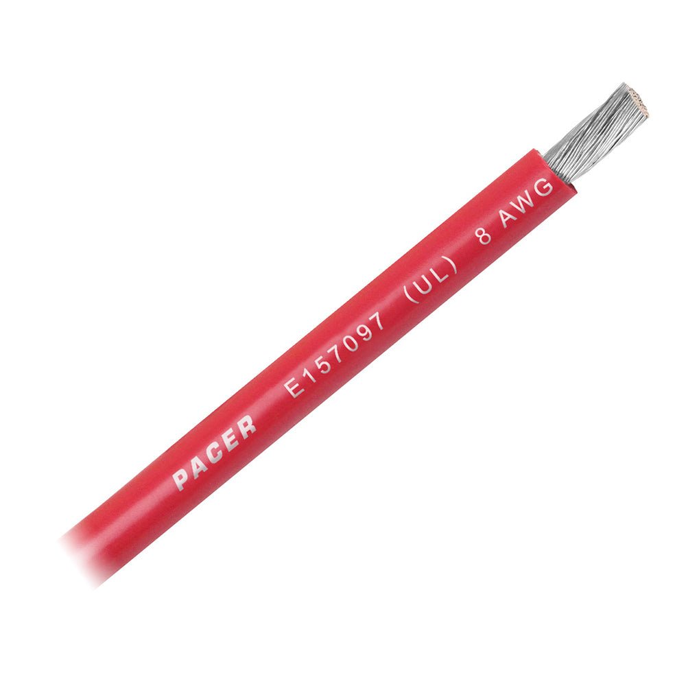 Pacer Red 8 AWG Battery Cable - Sold By The Foot [WUL8RD-FT] - Houseboatparts.com