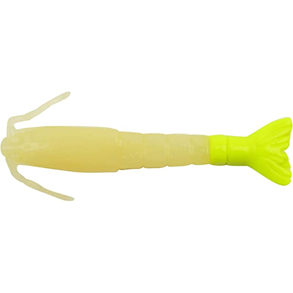 Berkley Gulp! Saltwater Shrimp - 4" - Glow/Chartreuse [1240010] - Houseboatparts.com