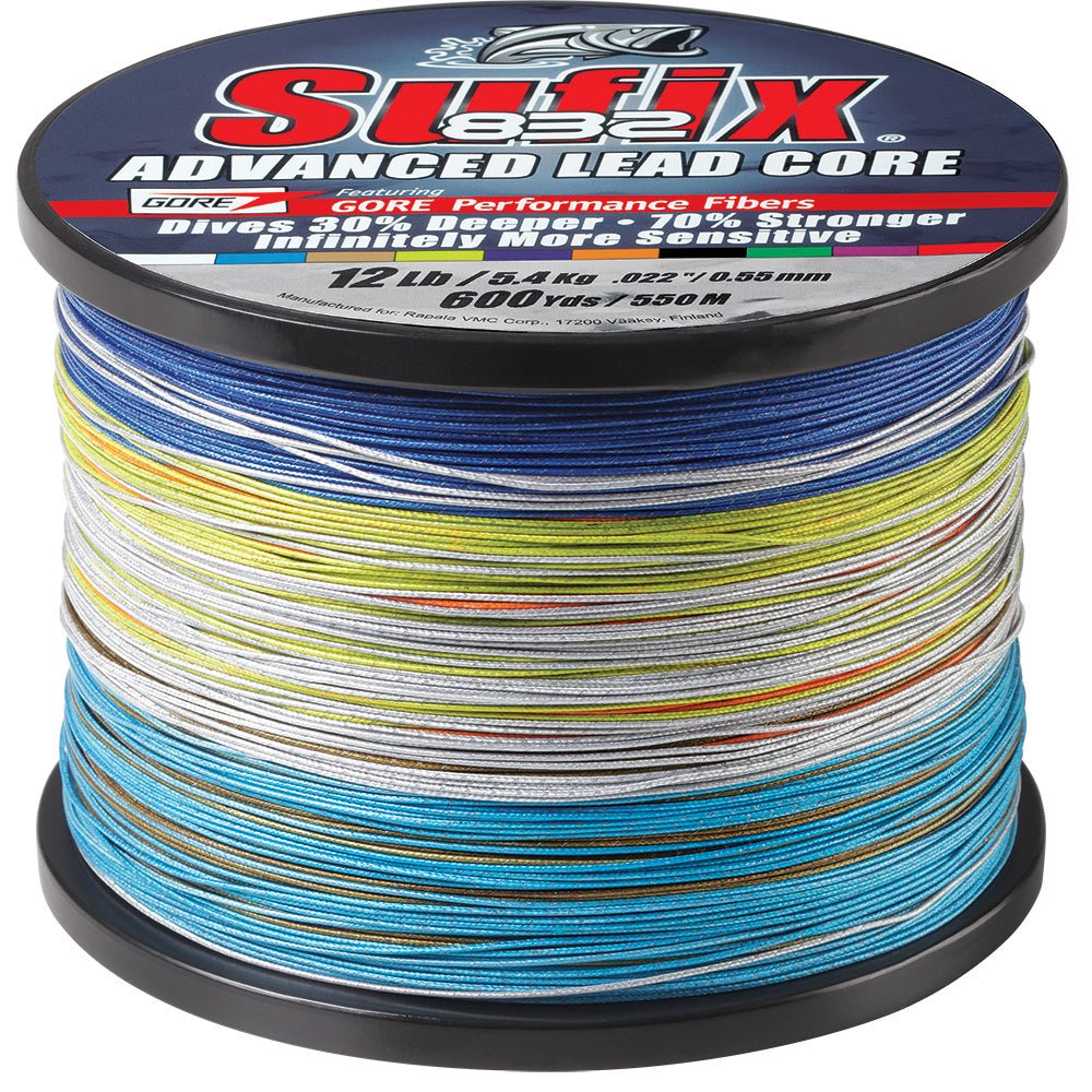 Sufix 832 Advanced Lead Core - 12lb - 10-Color Metered - 600 yds [658-312MC] - Houseboatparts.com