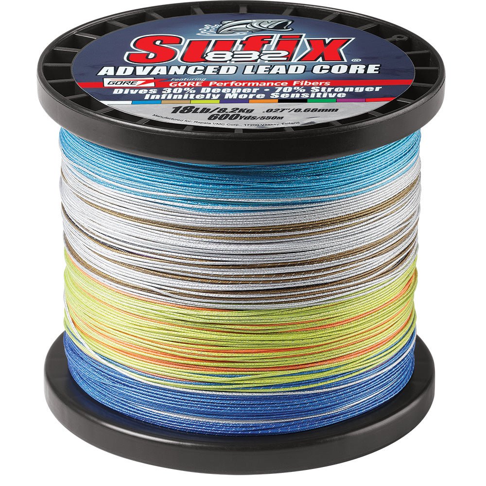 Sufix 832 Advanced Lead Core - 18lb - 10-Color Metered - 600 yds [658-318MC] - Houseboatparts.com