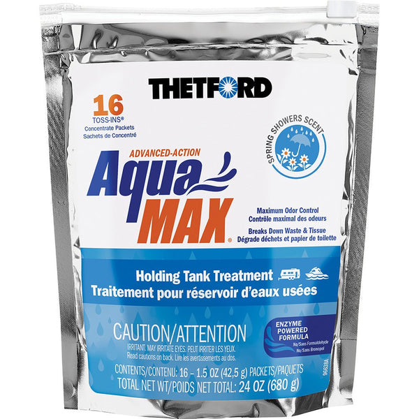 Thetford AquaMax Holding Tank Treatment - 16 Toss-Ins - Spring Shower Scent [96631] - Houseboatparts.com
