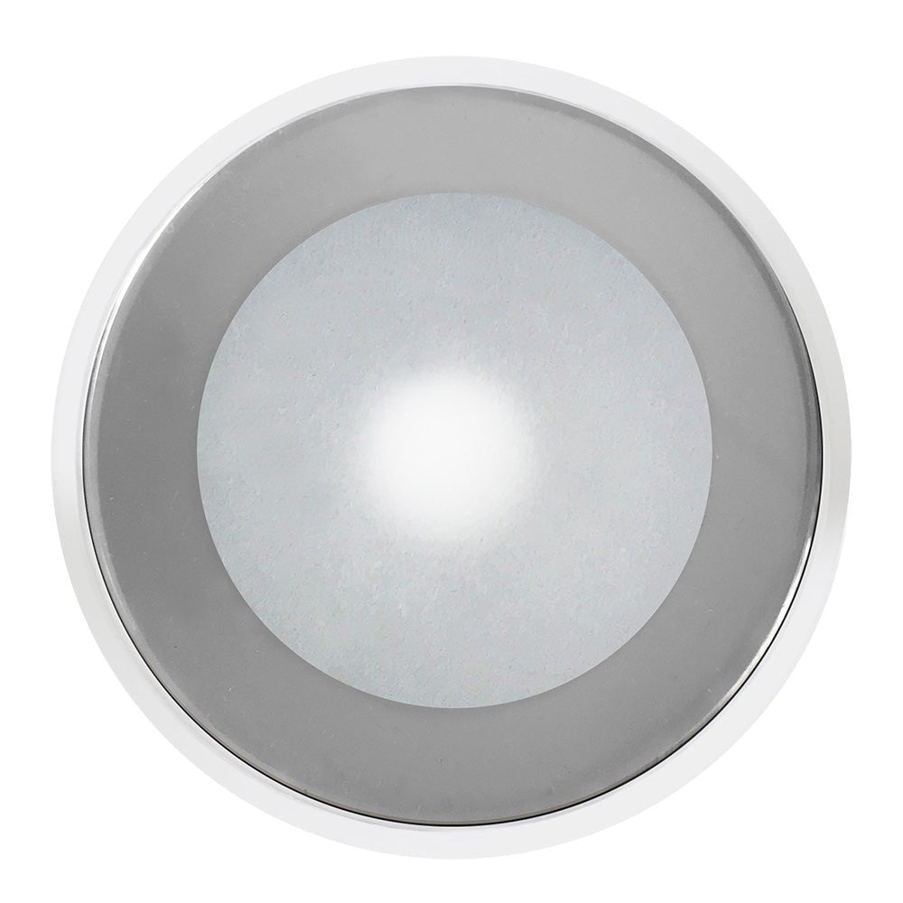 Shadow-Caster DLX Series Down Light - White Housing - RGB - Chrome Bezel [SCM-DLX-CC-CHR-WH] - Houseboatparts.com