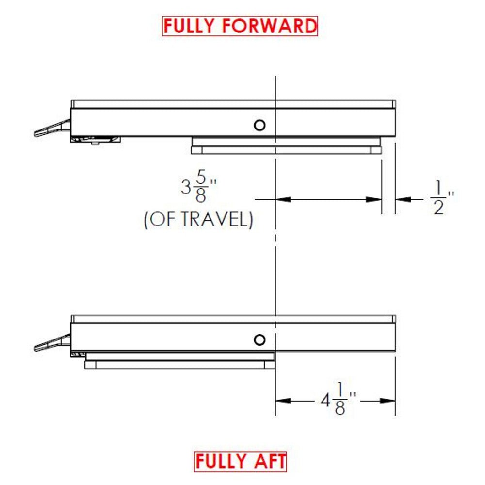 TACO 11-1/8" x 24" Manual Seat Slide [M20-2411] - Houseboatparts.com